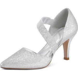 Women's Pointed Toe Low Stiletto Heel Dress Pumps Shoes